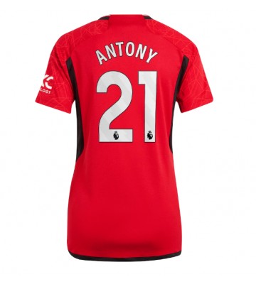 Manchester United Antony #21 Replica Home Stadium Shirt for Women 2023-24 Short Sleeve